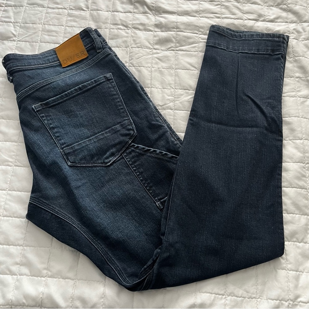 DU/ER Jeans Slim Fit Cargó Performance Stretch Utility Dark Blue Men’s Sz 32x32